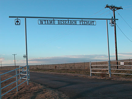 Research Feedlot Front Gate